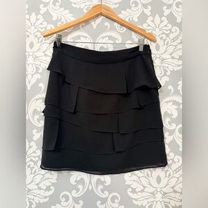 4/$25 • PURE Alfred Sung Black Tiered‎ Mini Skirt